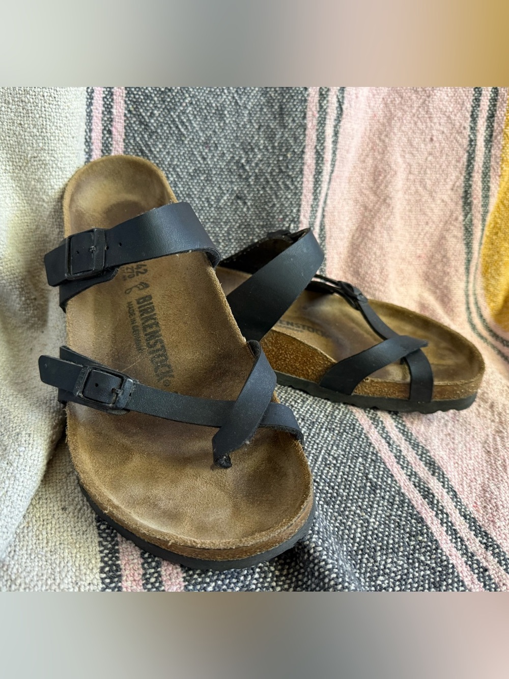 Birkenstock Mayari Black Women's Strappy Footbed Sandals 42